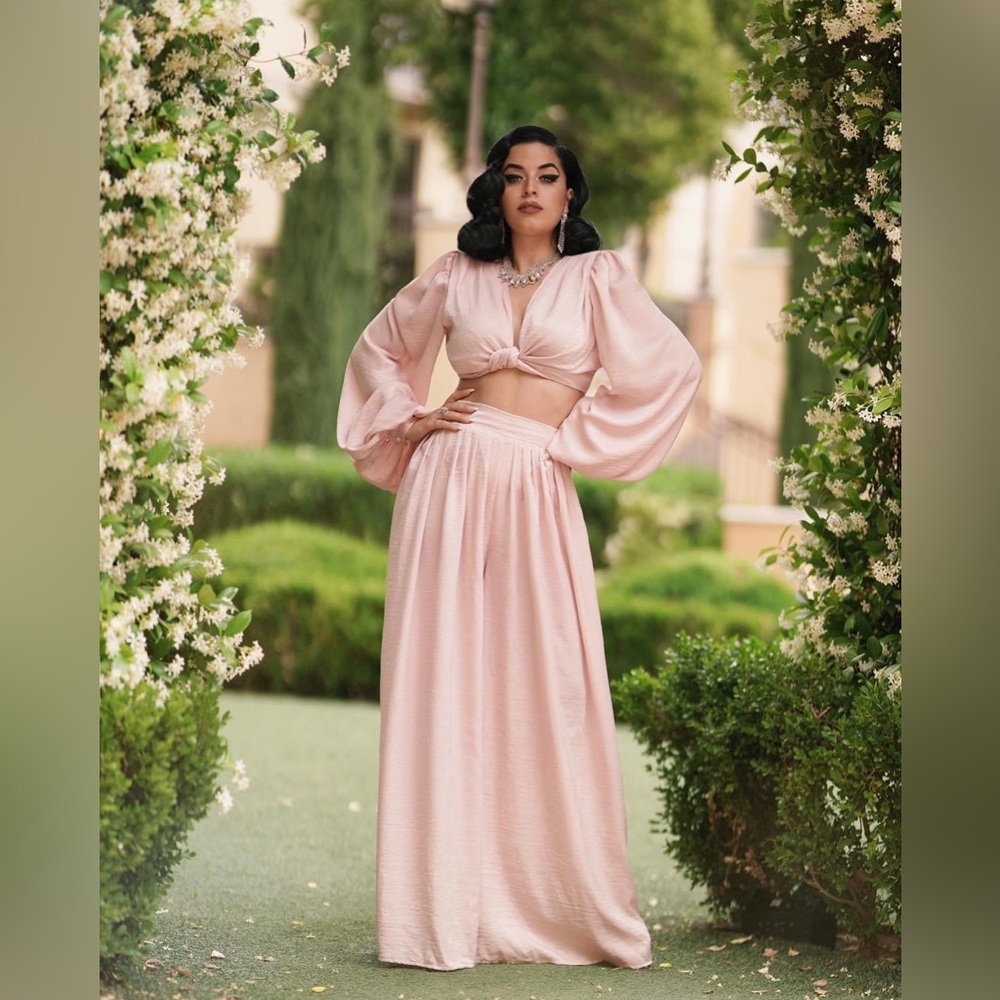 NWT Large Vintage Vandalizm Harlow Set in Light Pink
